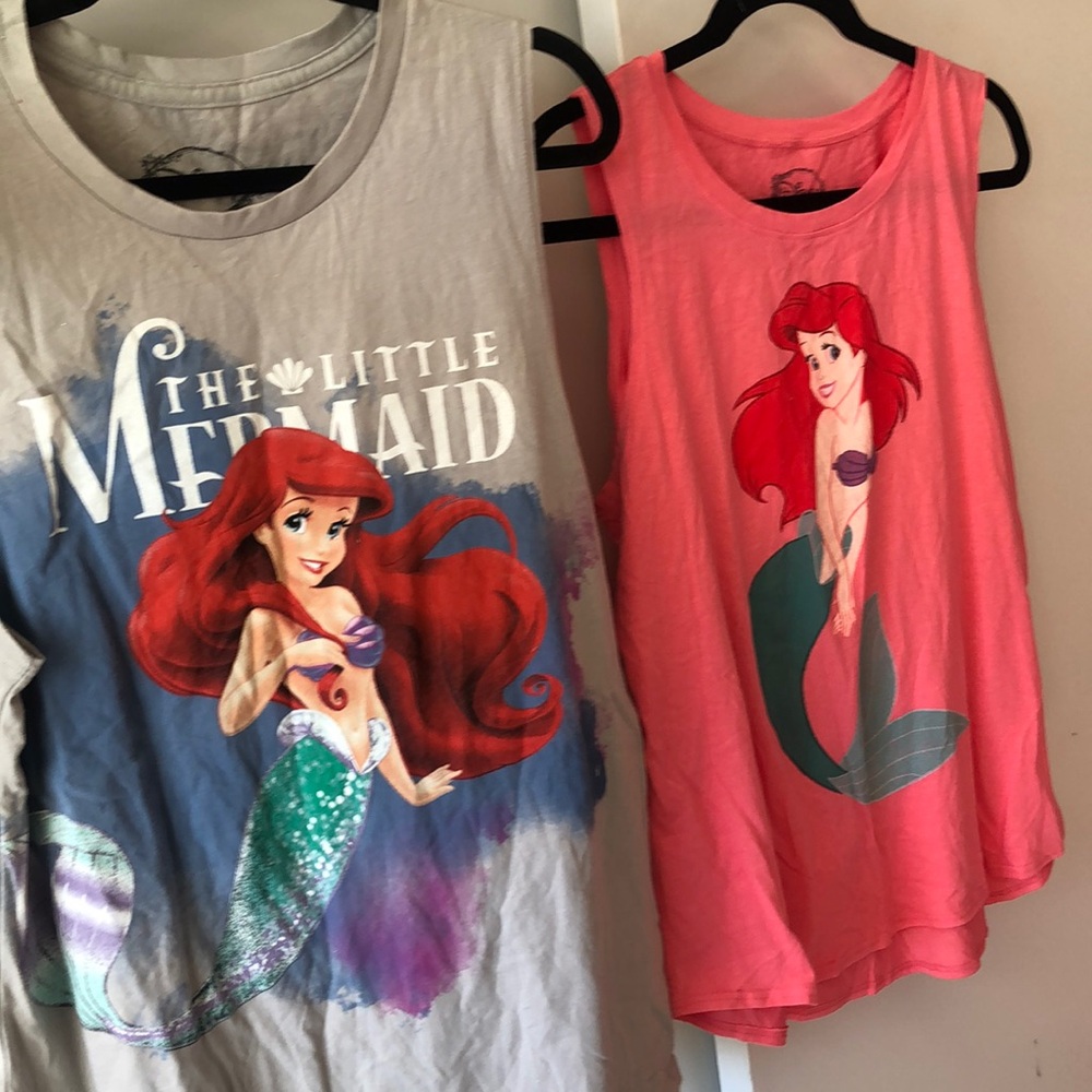 Disney The Little Mermaid Ariel Tank Top Bundle of two!